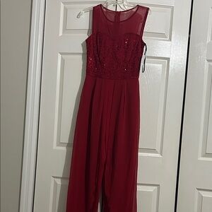 Elegant Red Jumpsuit